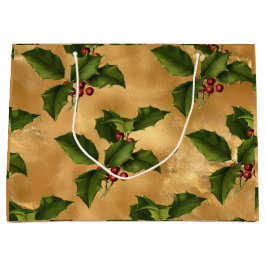 Luxe Gold Foil, Grönt Holly, Red Berries