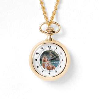 LUXE! ✨ Gold Necklace Watch for Her Armbandsur