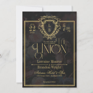 Luxe Gothic Romance Wedding Invitation Inbjudningar