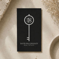 Luxe Grå Skelettnyckel Monogram Realtor