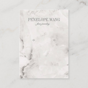 Luxe Grått Marble Juvelry Earring visning Visitkort