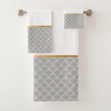 LUXE GRÅTT SJÖJUNGFRU 2 BATHROOM TOWEL SET
