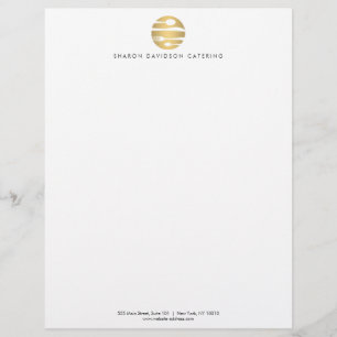 Luxe Guld Catering, Restaurant, Chef Letterhead Brevhuvud