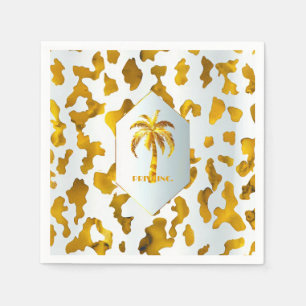 Luxe Guld Handflatan Safari Chic Party Pappersservett