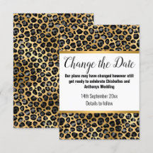 LUXE GULD LEOPARD POSTPONEMENT CARD
