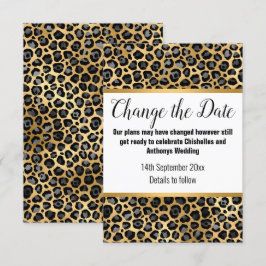 LUXE GULD LEOPARD POSTPONEMENT CARD OSA KORT