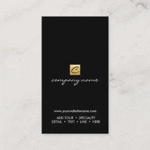 Luxe guld- lodrät för CalligraphyMinimalistsvart Visitkort