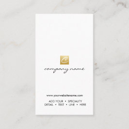 Luxe guld- lodrät för logotypCalligraphyMinimalist Visitkort