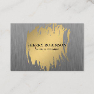 Luxe Guld med Faux Metallic Visitkort