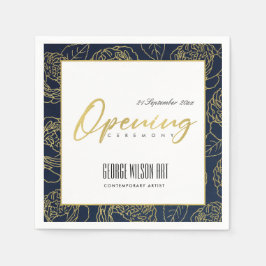 LUXE GULD NAVY RO BLOMMIGT GRAND OPENING CEREMONY PAPPERSSERVETT