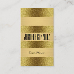 Luxe Guld och Guld Metallic Brush Rand Visitkort