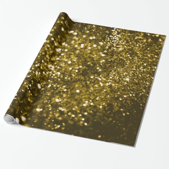 LUXE GULD SHIMMER LOOK WRAPPING PAPPER GIFT WRAP PRESENTPAPPER (Utrullad)