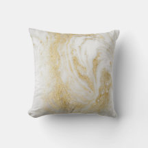 LUXE GULD WHITE PEARL MARBLE INSPIRED CUSHION