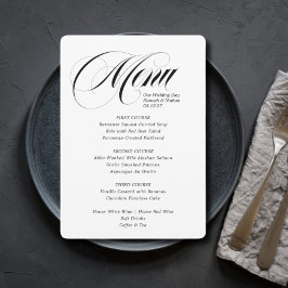 Luxe Headline Menu Bröllop Meddelande