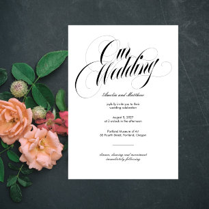 Luxe Headline Wedding bjudande Inbjudningar