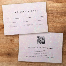 Luxe Holografiskt QR-kod - Business Gift Certifica