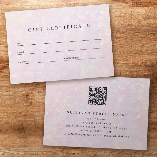Luxe Holografiskt QR-kod - Business Gift Certifica (Skapare uppladdad)
