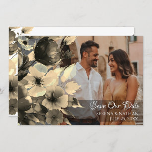 Luxe i Bloom Photo Save Date Card Spara Datumet