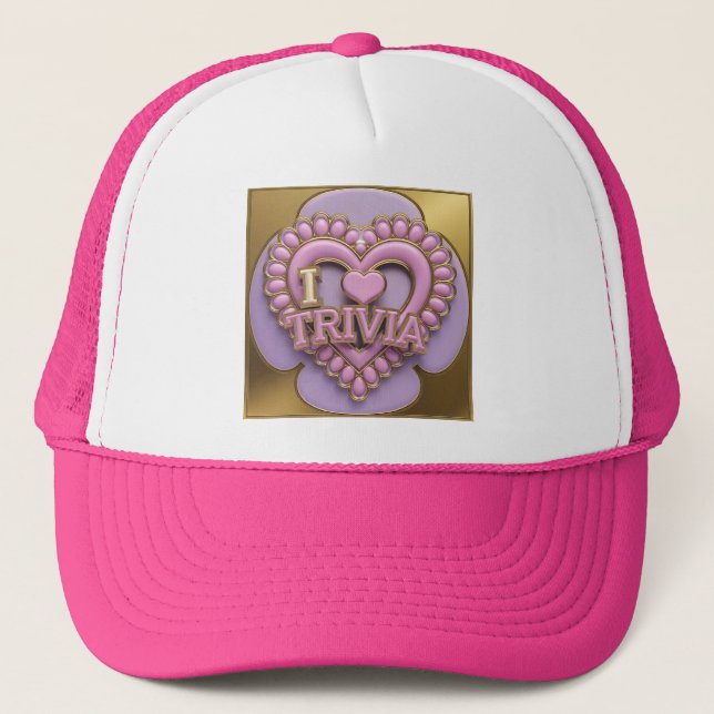 Luxe I Heart Trivia Rosa Hat Keps (Framsida)
