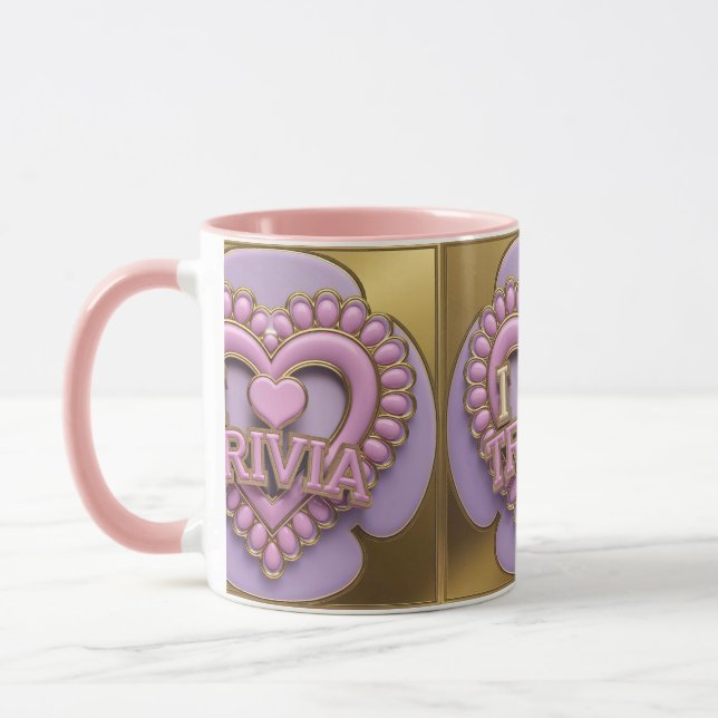 Luxe I Kärlek Trivia Guld Rosa Combo Mugg (Vänster)