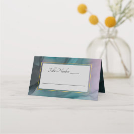 Luxe Jewel Tone Marble Bläck Tvättar Bröllop Placeringskort