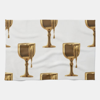 Luxe Kitchen Tea Towels Set: 3D Liquid Gold Flowin Kökshandduk