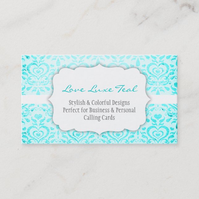 Luxe kricka Bizcard för kärlek Visitkort (Framsida)