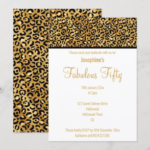 LUXE LEOPARD GULD ANPASSNINGSBAR INBJUDANDE INBJUDNINGAR