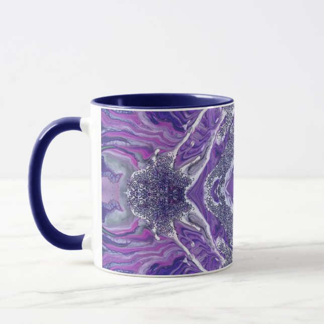 Luxe lila ametist geod agat fals glitter Co Mugg (Vänster)