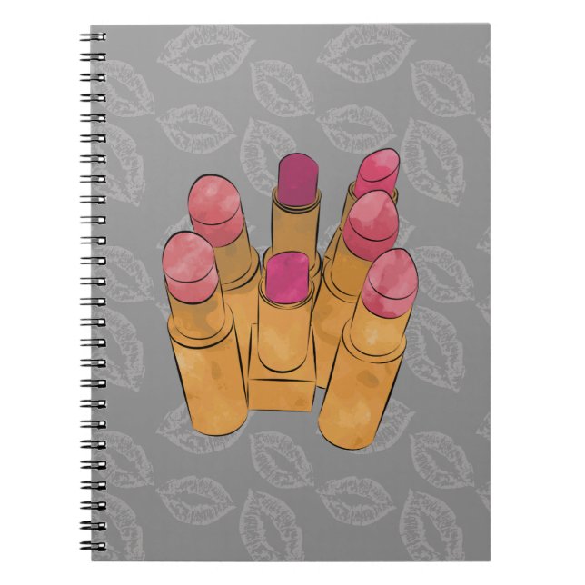 Luxe Lipstick Kiss Anteckningsbok (Framsidan)