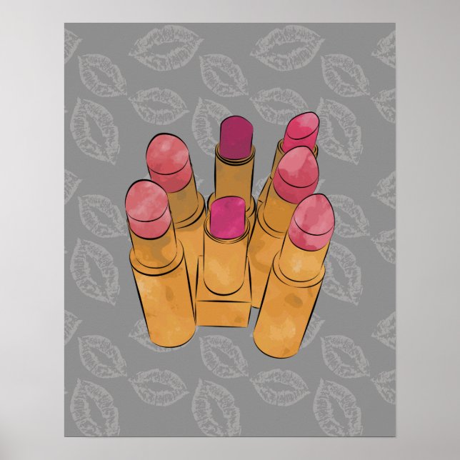 Luxe Lipstick Kiss Poster (Framsidan)