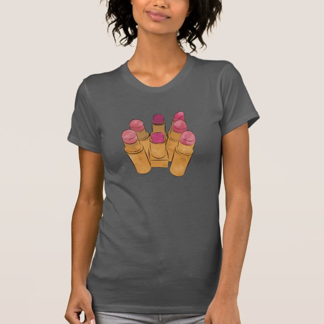 Luxe Lipstick Kiss T-shirt (Framsida)