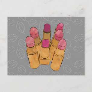 Luxe Lipstick Kiss Vykort