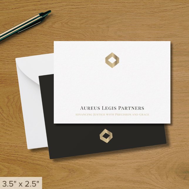 Luxe Logotyp Business Anteckningskort (Skapare uppladdad)