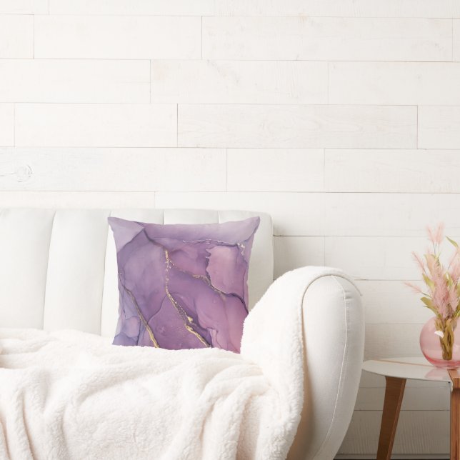 LUXE MARBLE LILA GULD CUSHION KUDDE (Soffa)