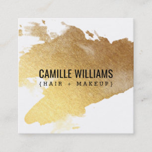 LUXE MINIMALIST glam faux guld foil stänk kräm Fyrkantigt Visitkort