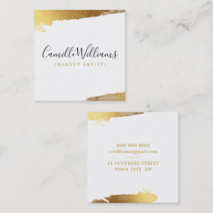 LUXE MINIMALIST glam lux faux giltighet guld kant Fyrkantigt Visitkort