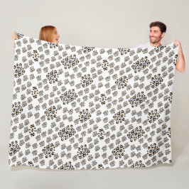 Luxe modern animalprint be brave girl fleecefilt