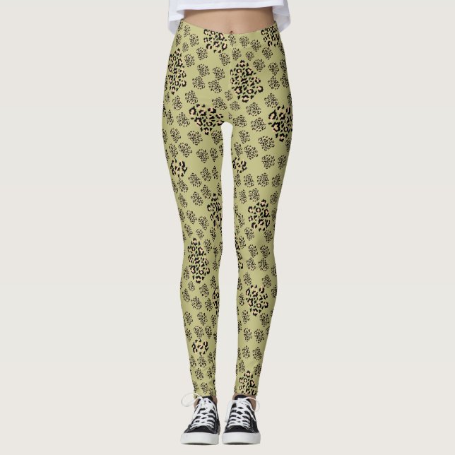 Luxe modern animalprint be brave girl leggings (Framsida)