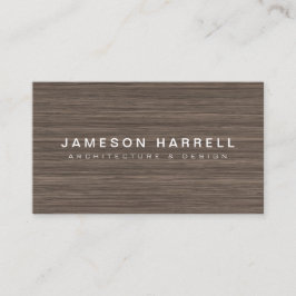 Luxe Modern Brown Wood Background Visitkort