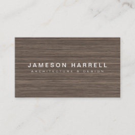 Luxe Modern Brown Wood Background Visitkort