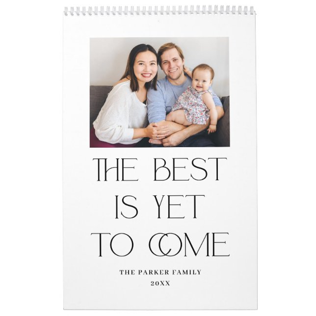 Luxe Modern EDITABLE FÄRG Photo Calendar Kalender (Omslag)