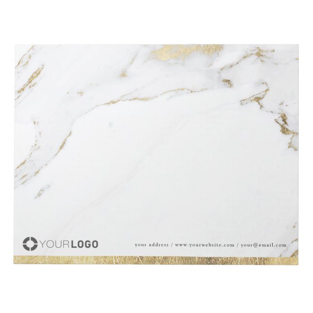 Luxe modern guld marble personlig Stationery Anteckningsblock (Framsida)