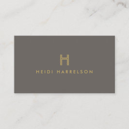 LUXE MODERN GULD och BAND INITIAL MONOGRAM LOGOTYP Visitkort