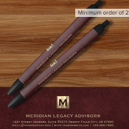 Luxe Monogram Burgundy-penna