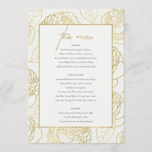 LUXE NAVY FAUX GULD WHITE ELEGANT RO BLOMMIGT MENY