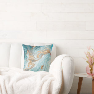 LUXE OCEAN STÄNK MARBLE CUSHION KUDDE