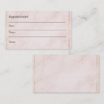 Luxe påminnelsekort för bokning – Blush Marmor