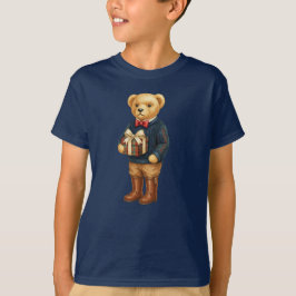 Luxe Preppy Plaid Christmas Teddy Bear T Shirt
