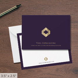 Luxe Professionell Note-kort med romb-Logotyp Anteckningskort